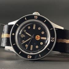 Seiko TMI Automatic Diver Watch Blancpain Fifty Fathoms Inspired Used From Japan