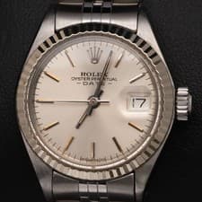 Rolex Datejust 6917 26mm Fluted Bezel Watch Silver Index Dial