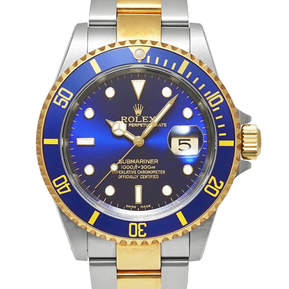 ROLEX Submariner 16613 Blue Case Size 40mm x 40mm Men's Used Watch #422621
