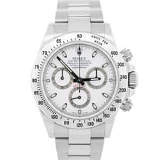 UNPOLISHED Rolex Daytona Cosmograph White BLUE LUME APH 40mm 116520 Steel Watch