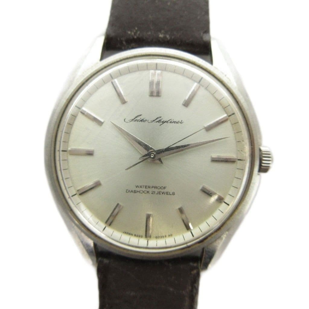 SEIKO Skyliner 6220-8010 1967 Hand-Wind 21J Vintage Watch Silver from Japan