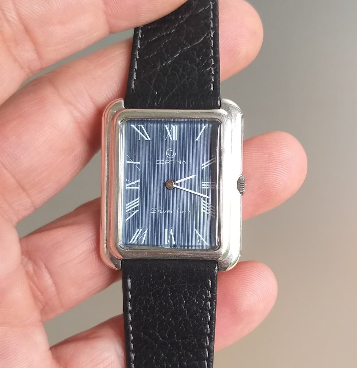 Vintage Certina Silver Line Sterling 925 Silver Case Watch 1975 Cal. 408