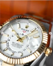 2026 New Rolex SKY DWELLER 42MM, Reference 336933 18K Gold/Steel - White Dial.