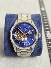 Orient Star Automatic Open Heart Men's Watch Blue Dial 41mm Stainless Authentic