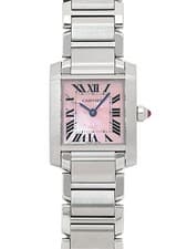 CARTIER Tank Française Sm W51028Q3 Pink Ladies Used Watch #31831