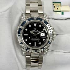 Rolex GMT-Master II 116759SA 40MM Wg Factory Sapphire Diamonds Box 2021 Service