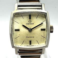 Omega Geneve Ladies Manual Wind Watch 20x20mm Steel Case Used
