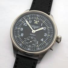 Big Swiss Mechanical Military Marriage Wristwatch LONGINES Steel Case Pilots