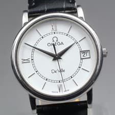OMEGA De Vill Prestige 7814.31 Quartz White Dial Date Men's Watch JP Exc+5