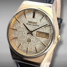 Seiko Grand Quartz Twin Quartz 9943-8020 Mens Wrist 20cm Timepiece Vintage Watch