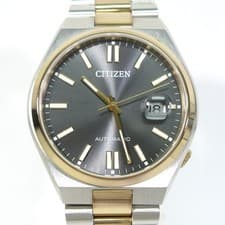 Citizen Tsuyosa NJ0154-80H Analog Mens Watch Black Gold Silver