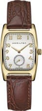 NEW HAMILTON CLASSIC BOULTON GOLD PLATED STAINLESS STEEL CASE QUARTZ  H13431553
