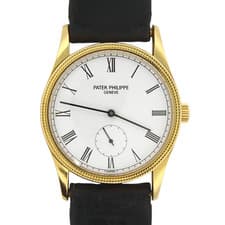 Patek Philippe Calatrava 31mm Clou De Paris Hobnail Manual 18K Yellow Gold 3796D