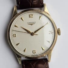 Vintage 9k Solid Gold Longines Hand-Winding Men's Wristwatch Cal 12.68zs