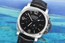 2023 Panerai Luminor Power Reserve GMT 44mm Steel Black Dial PAM01360 FS