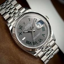 April 2026 Rolex Datejust 126234 Wimbledon Dial Fluted Bezel Jubilee Bracelet