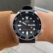 Seiko Black Boy 7S26-0020 SKX007 Diver Scuba 200m Automatic Mens Watch Authentic