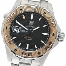 TAG HEUER WATCH WAJ2150 AQUARACER CALIBER 5 DATE AUTOMATIC BLACK SS/PG MEN'S F/S