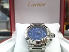 CARTEIR PASHA SEATIMER 40.5mm WITH RARE BLUE DIAL
