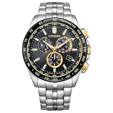 Citizen CB5879-53E Radio Controlled Eco-Drive Chronograph Gold Black Watch Japan