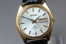 [Near MINT] SEIKO Lord Matic LM 5606-7000 Silver Dial Gold Automatic Men's Watch