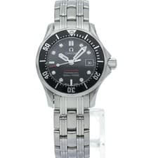 Used Omega Seamaster Diver 300M Quartz 28mm 8P Diamond Pro SS Watch