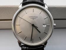 Longines Grand Classic Quartz Watch 35mm Working 19cm 7.48in Silver Dial Japan
