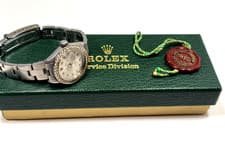 Womens 1970s Rolex SS Datejust #69160 Oyster Perpetual With Diamond Dial & Bezel