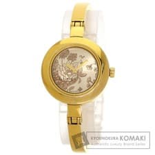 Used GUCCI Gucci 105 Flora Round Face Watch GP GP Ladies Used