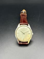 VINTAGE 1960S STEEL LONGINES CAL. 285 W/ BEAUTIFUL SILVER SUNBURST DIAL