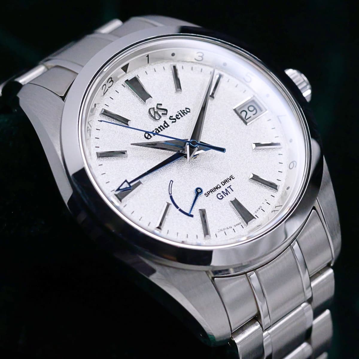 Grand Seiko Spring Drive GMT "Blizzard" 41mm Silver Dial Steel MINT SET SBGE249