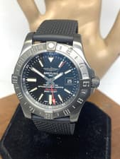 Breitling Men's Watch A32390 Avenger II GMT Swiss Automatic Black Rubber 43mm