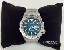 Seiko Prospex Men's SRPH75 Stainless Steel Blue Dial Lumibrite Wristwatch