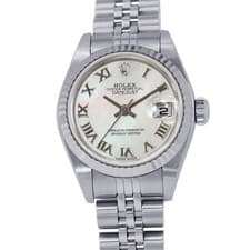 ROLEX Datejust 26mm Stainless Steel 18K White Gold White Shell Dial 179174NR