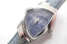 HAMILTON Ventura H242112 Blue Denim Dial Quartz Womens Watch Battery replaced.