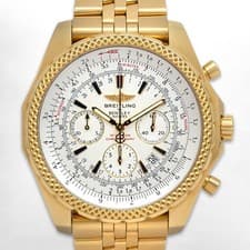 Breitling Bentley Motors K2536212 Auto 48 Chrono White Dial Sp.Edi. 18K YG Watch