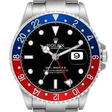 Rolex GMT Master II Blue Red Pepsi Bezel Steel Mens Watch 16710