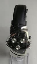 HAMILTON Ventura H244121 Black Dial Chronograph QZ Men's Watch Used