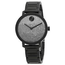 Movado Bold Evolution Quartz Grey Crystal Dial Ladies Watch 3600930