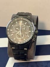 Citizen Men's Watch PCAT Chronograph Black Dial Grey Bracelet Atomic CB5887-55H