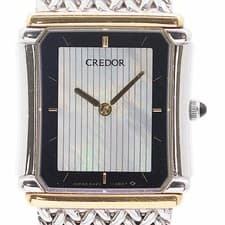 SEIKO Credor 8420-6690 Watch Shell Dial Wristwatch Women’s Accessory Fashion