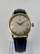 Vintage Omega Bumper Automatic 1950s 14k Gold Filled Watch-Read-Runs-Cal 351 17J