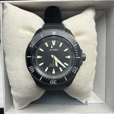 Seiko Prospex Automatic Diver Black Dial And Silicone Strap Watch for Men SRPL15