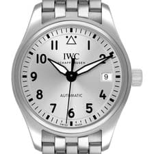IWC Pilots Watch Automatic 36 Silver Dial Steel Mens Watch IW324006 Box Card