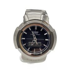 CASIO Solar Wristwatch Degiana Stainless Steel BLK SLV SS AWM-500D-1AJF