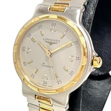 Longines Conquest Quartz Watch SS GPL Silver Dial