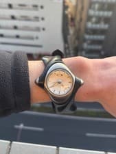 OAKLEY Bullet Titanium 2001 White Silver Black Dial Men's  Rubber Watch Boxed