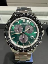 Citizen Eco-Drive BL5614-59W Green Dial Perpetual Calendar Chrono Watch