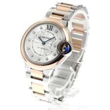 CARTIER BALLON BLEU W3BB0021 32mm SS/PG Silver Dial Automatic Watch #C038