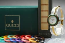 [w/Box] GUCCI Change Bezel 11/12 Gold 17 Colors Ladies Watch (About 17.2cm band)
